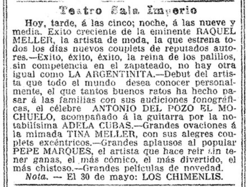 Recorte de La Vanguardia, del 9 de mayo de 1912.