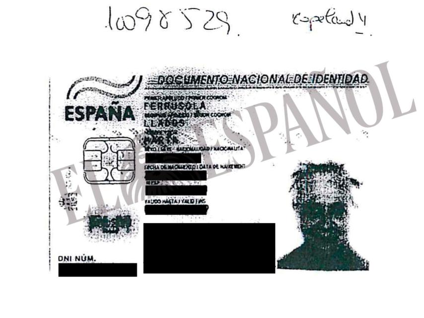 DNI de Marta Ferrusola depositado en las cuentas en Andorra.