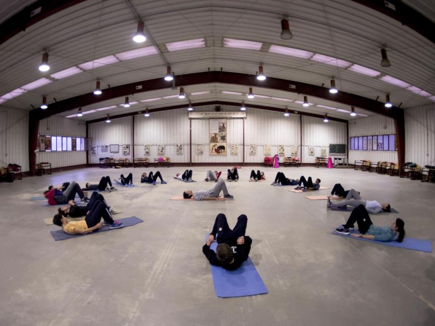 La nave de entrenamiento de la preparación física