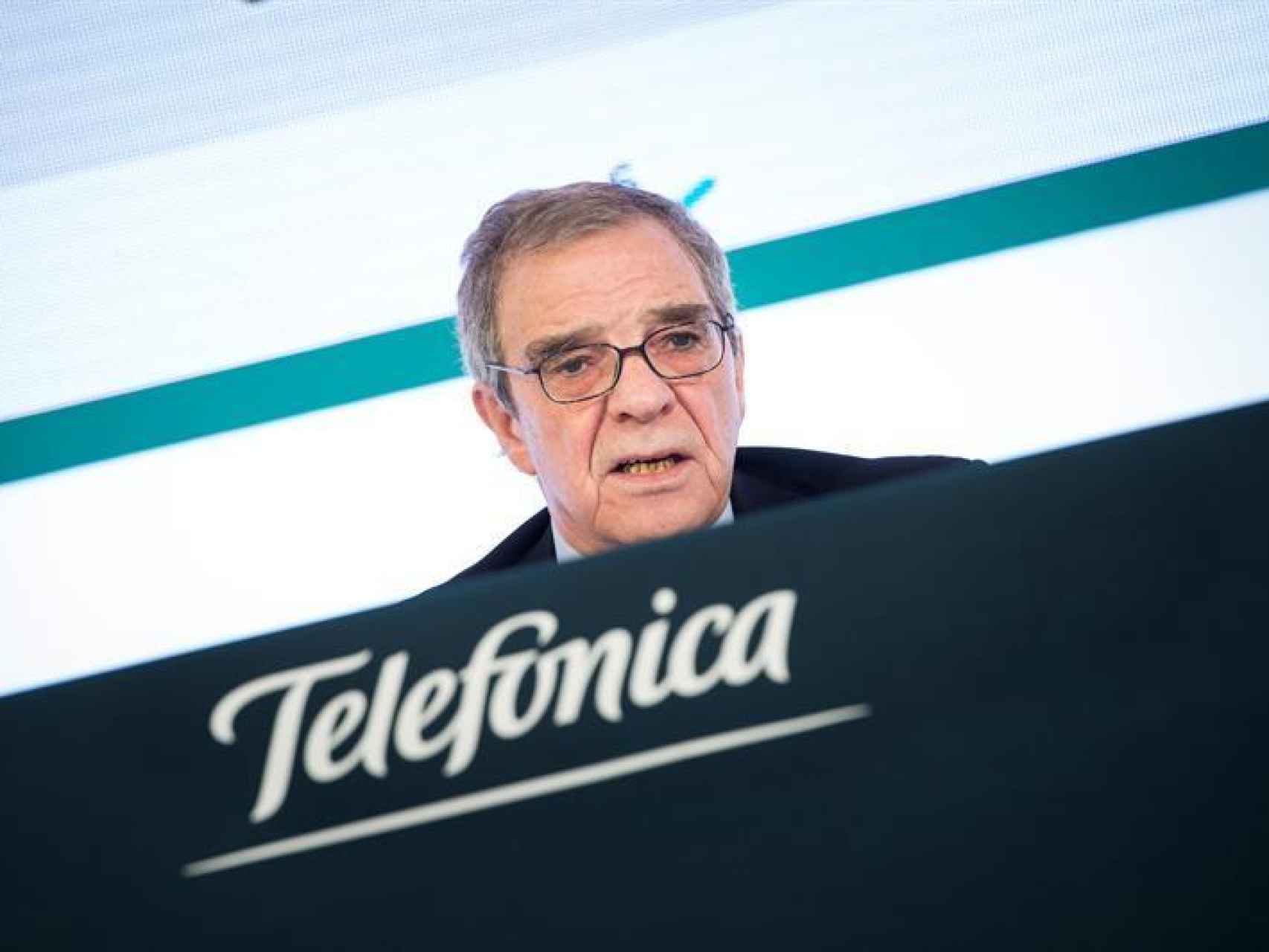 César Alierta, presidente de Telefónica, durante la presentación de resultados de 2015.