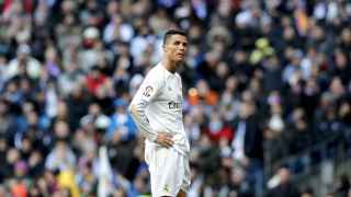 Cristiano Ronaldo, durante el derbi.