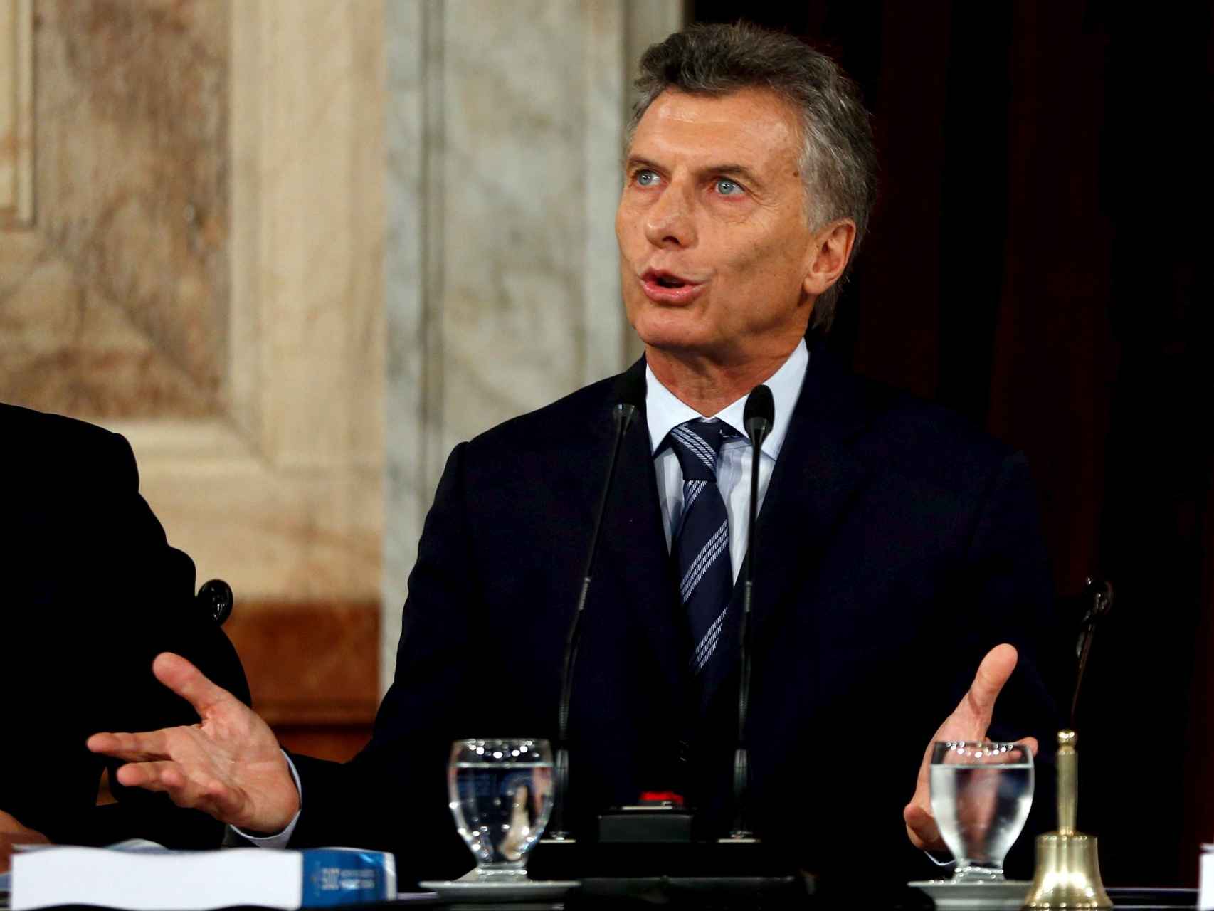 Mauricio Macri durante su discurso en el Parlamento.