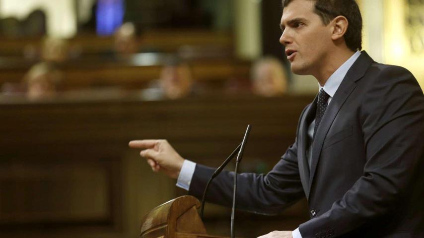 Albert Rivera durante su intevención en la segunda jornada del debate de investidura