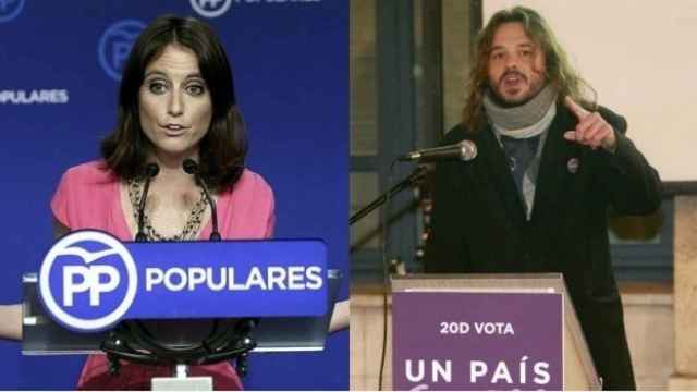 Andrea Levy (PP) y Miguel Vila (Podemos) han coqueteado en un programa de televisión