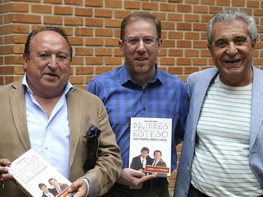 Fernando Esteso y Andrés pajares. Y en el centro, su biógrafo Juan José Montijano