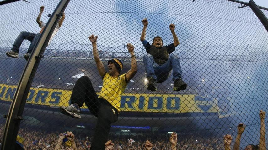 Aficionados de Boca Juniors en La Bombonera