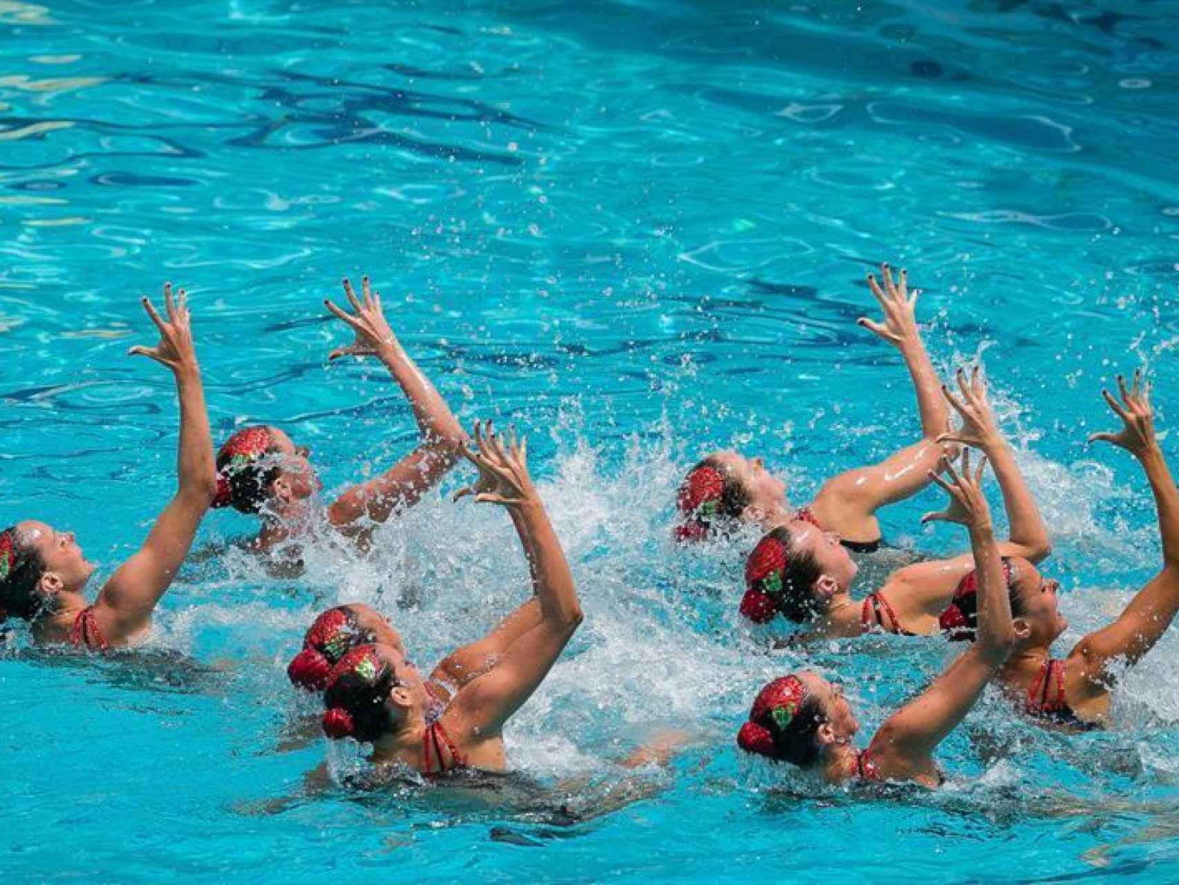 El equipo de natación sincronizada español.