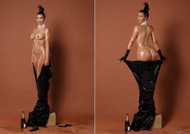 Kim desnuda para la revista Paper