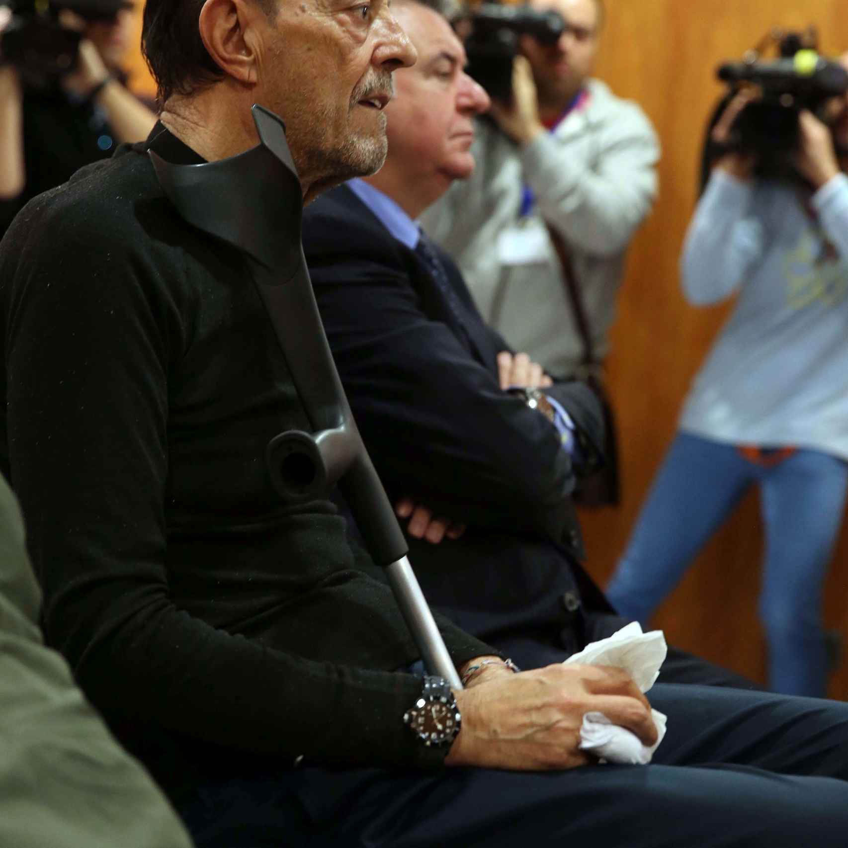 Julián Muñoz y Juan Antonio Roca , el pasado mes de enero durante el juicio por el caso ''Goldfinger'' en Málaga
