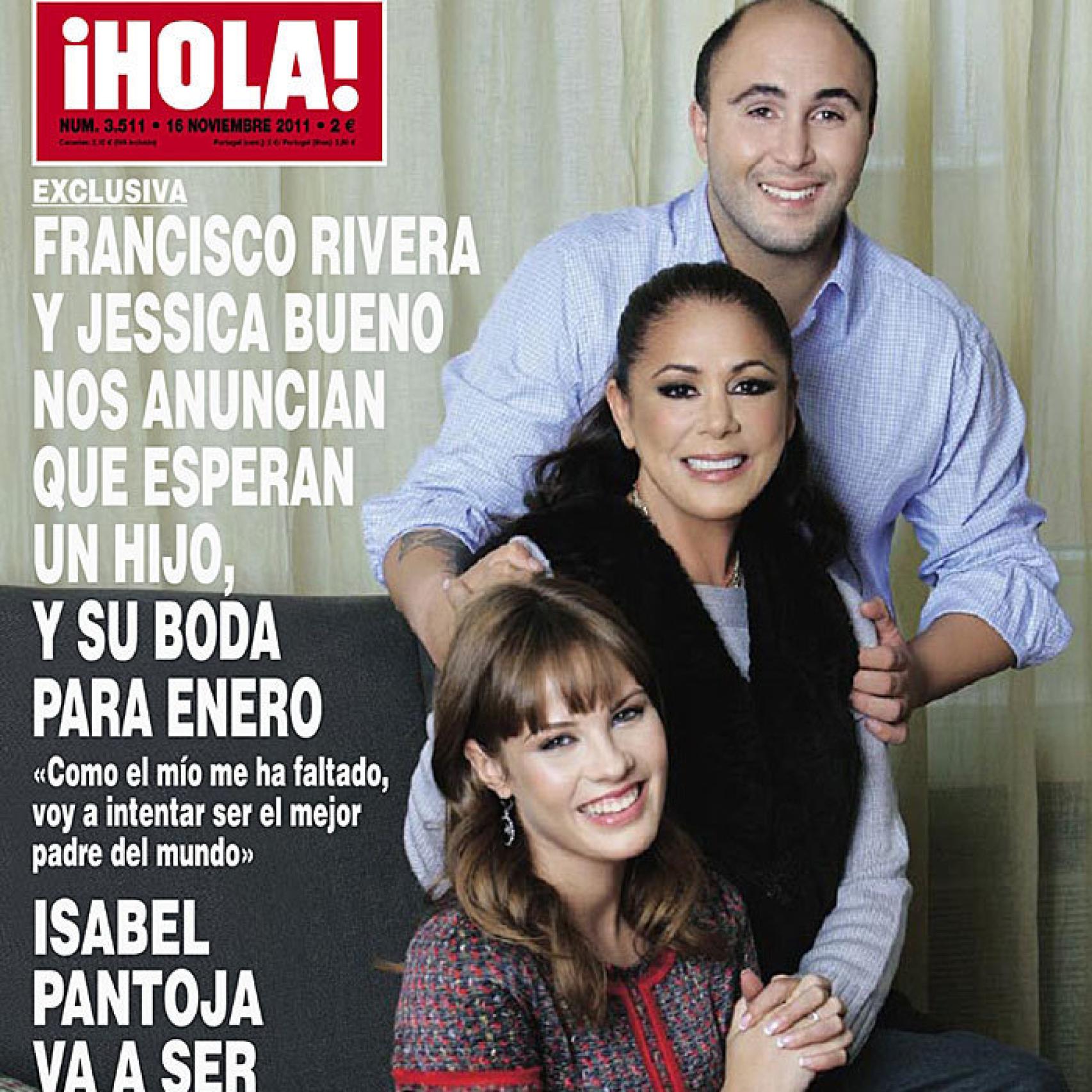 Portada de la revista dónde anunció su anterior enlace y paternidad