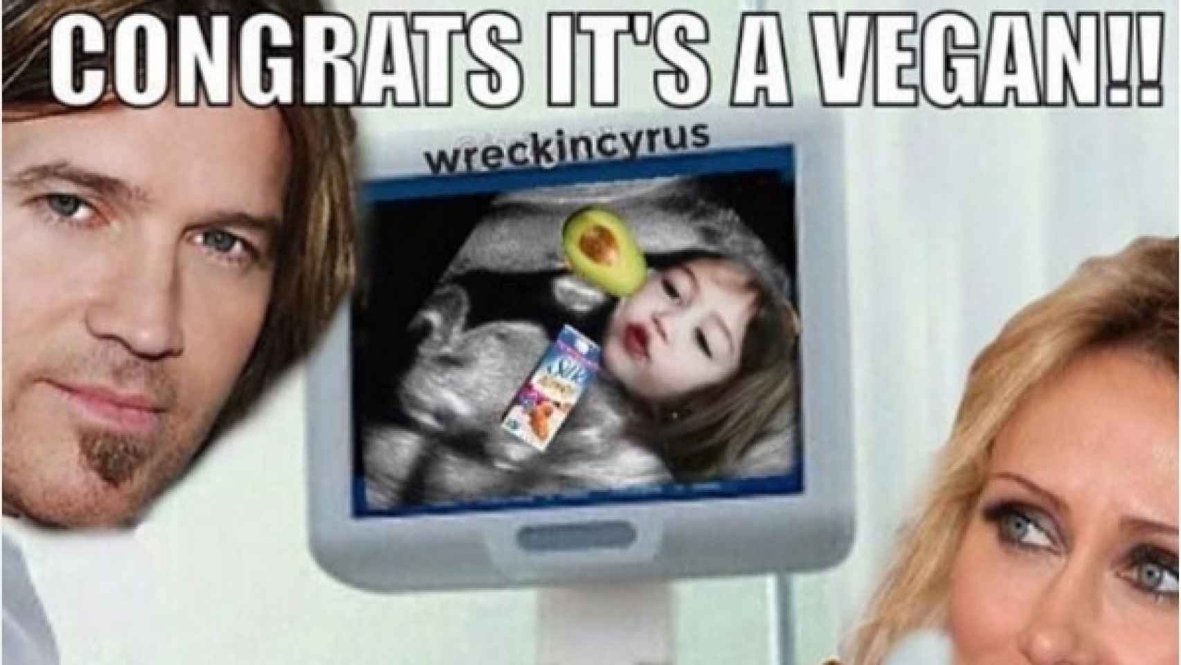 La ecografía 'vegana' de Miley Cyrus