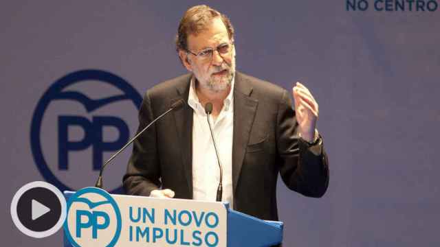 Mariano Rajoy, durante su intervención en Pontevedra