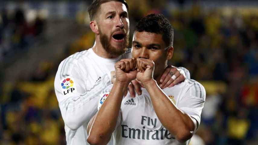 Ramos y Casemiro celebran el segundo gol