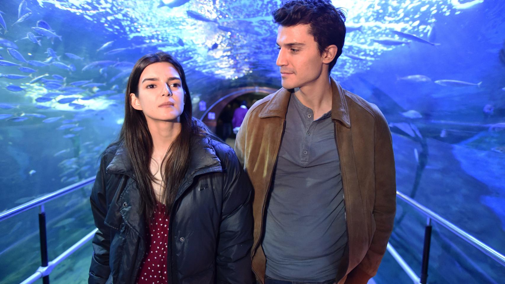 Clara Lago y Álex González en el Aquarium de San Sebastián