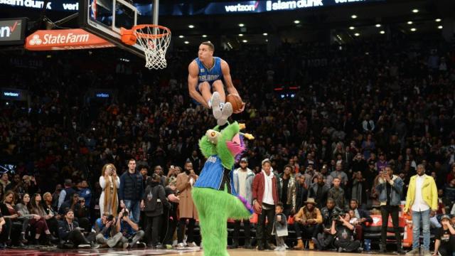 Aaron Gordon durante el concurso de mates del All Star.