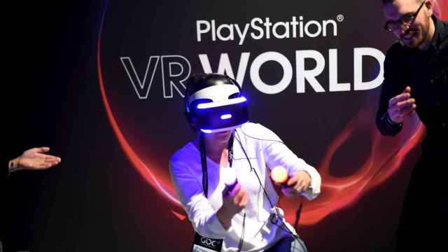 Prueba del sistema PlayStation VR en la GDC de San Francisco.