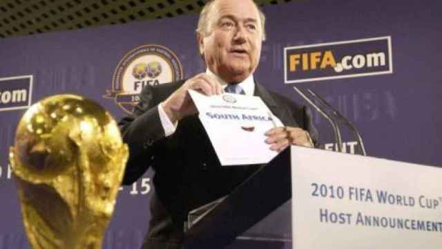 Joseph Blatter, el día de la elección de Sudáfrica como sede del Mundial 2010.