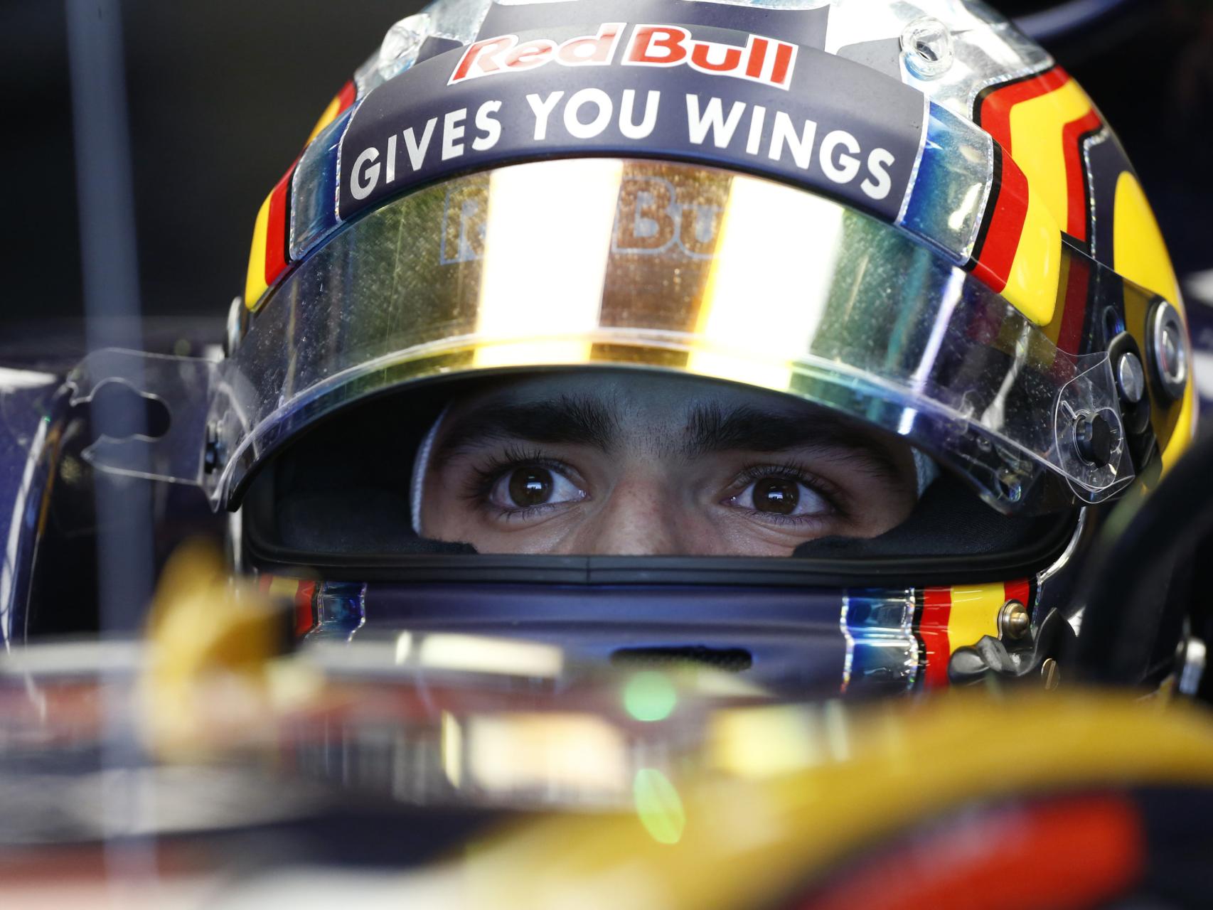 Carlos Sainz, dentro del coche.