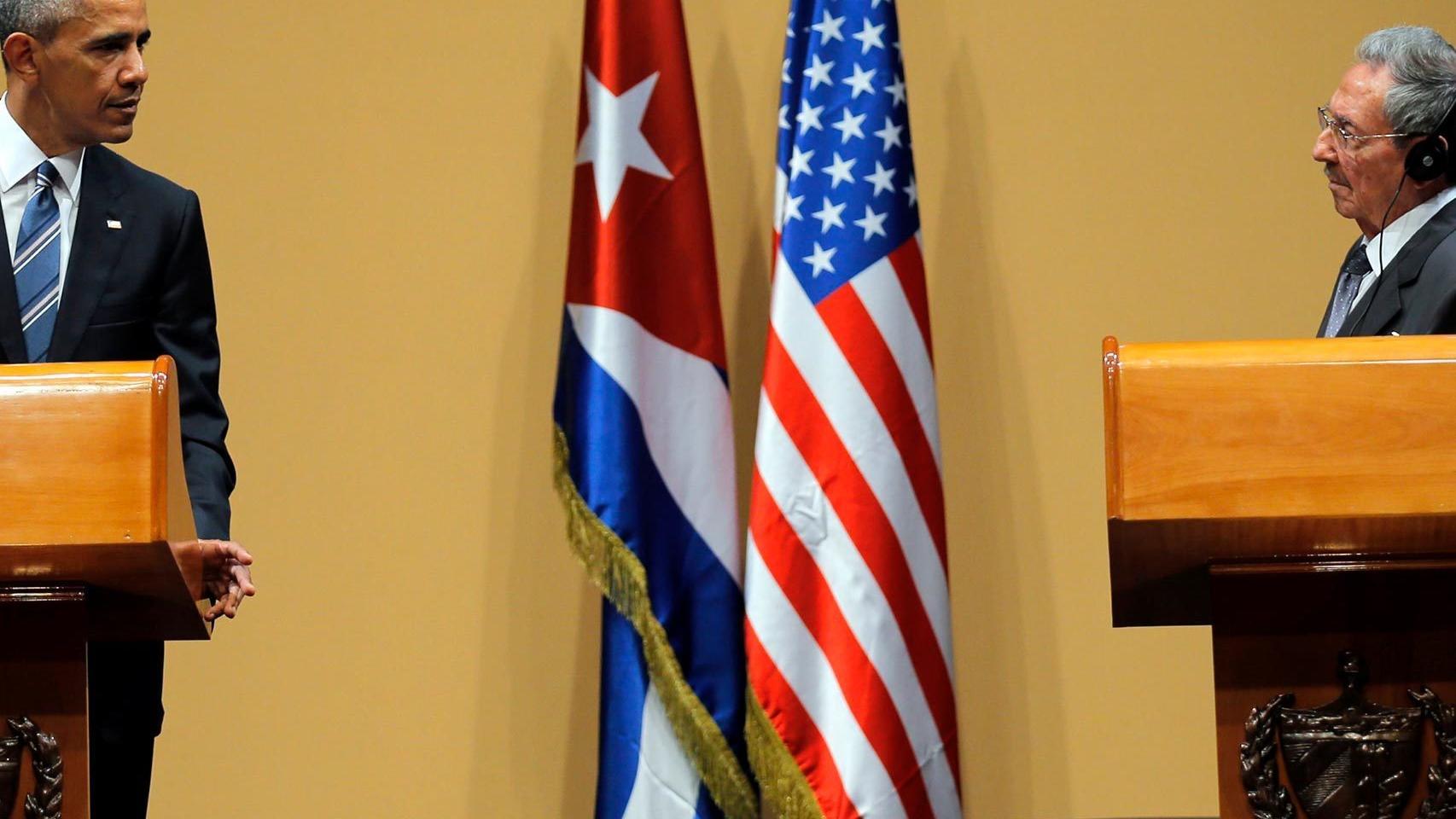 Obama y Castro, en rueda de prensa en La Habana.