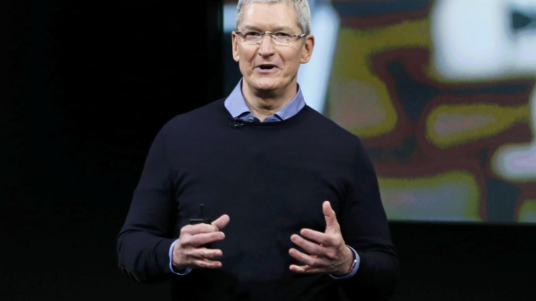 Tim Cook, al inicio de la presentación.