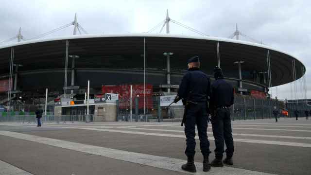 Seguridad en el Stade de France.