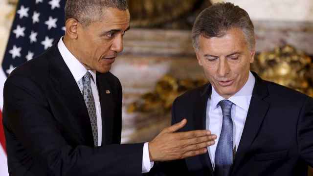 Obama y Macri durante la rueda de prensa en la Casa Rosada