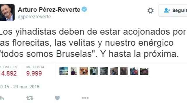El tuit de Arturo Pérez-Reverte