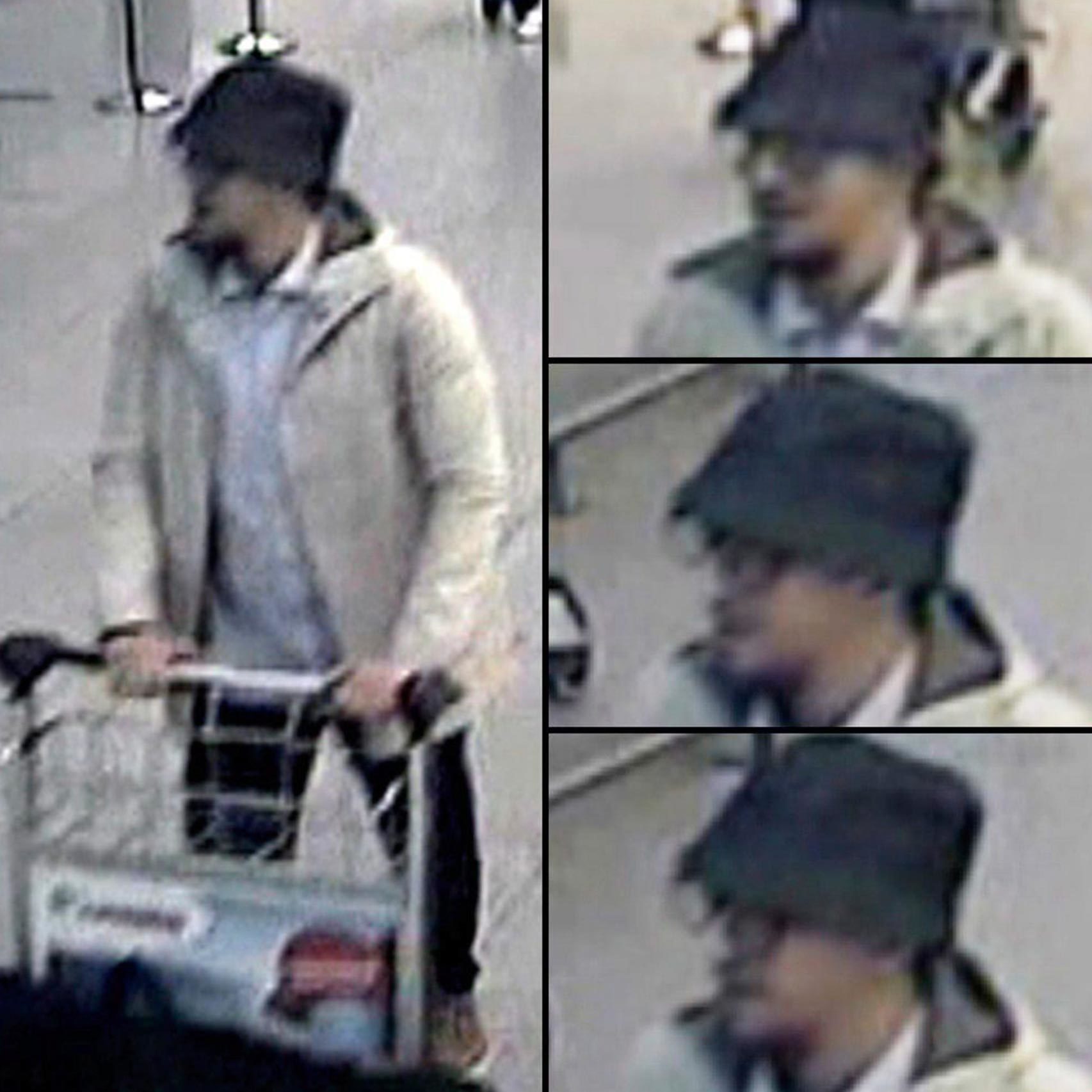 El hombre de blanco, el tercer terrorista del aeropuerto.