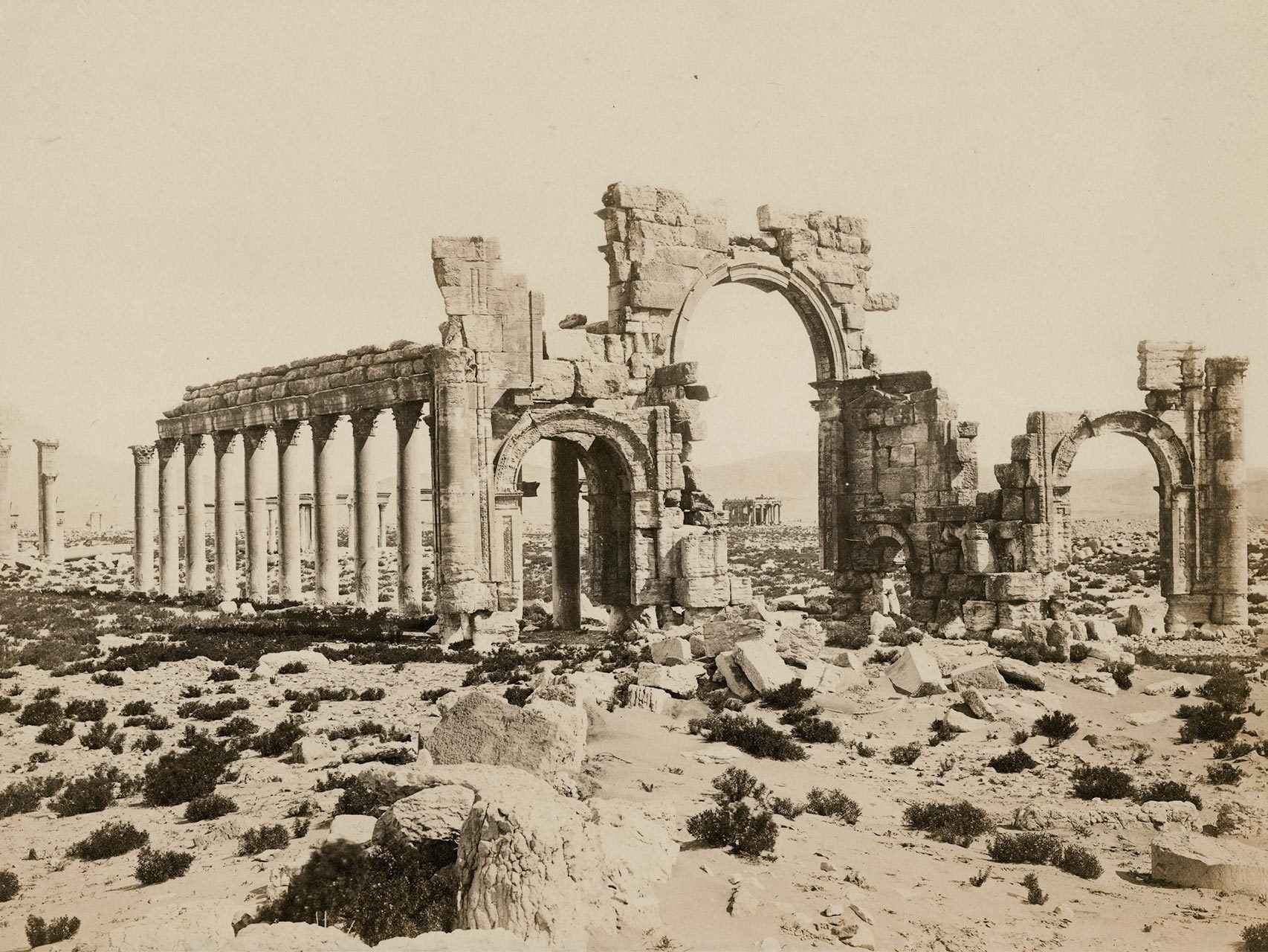 El Arco del Triunfo de Palmira, en 1880.