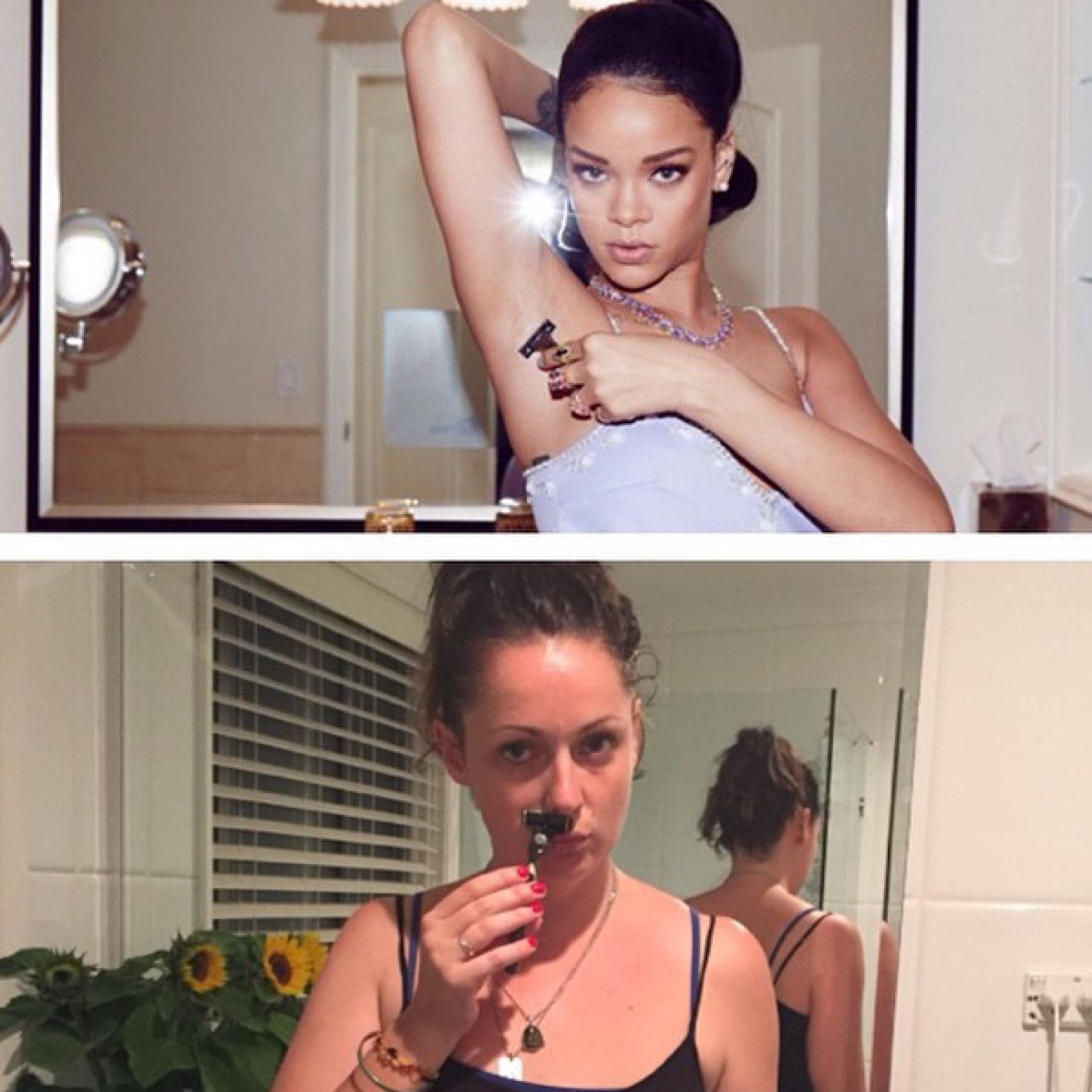 Rihanna y Celeste afeitándose