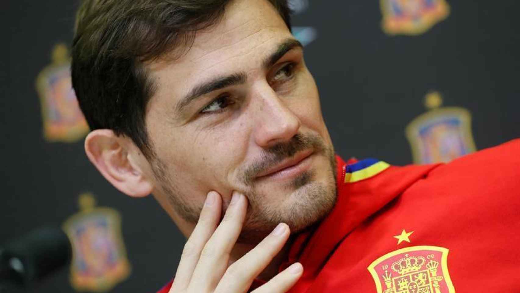 Iker Casillas, con la selección española.