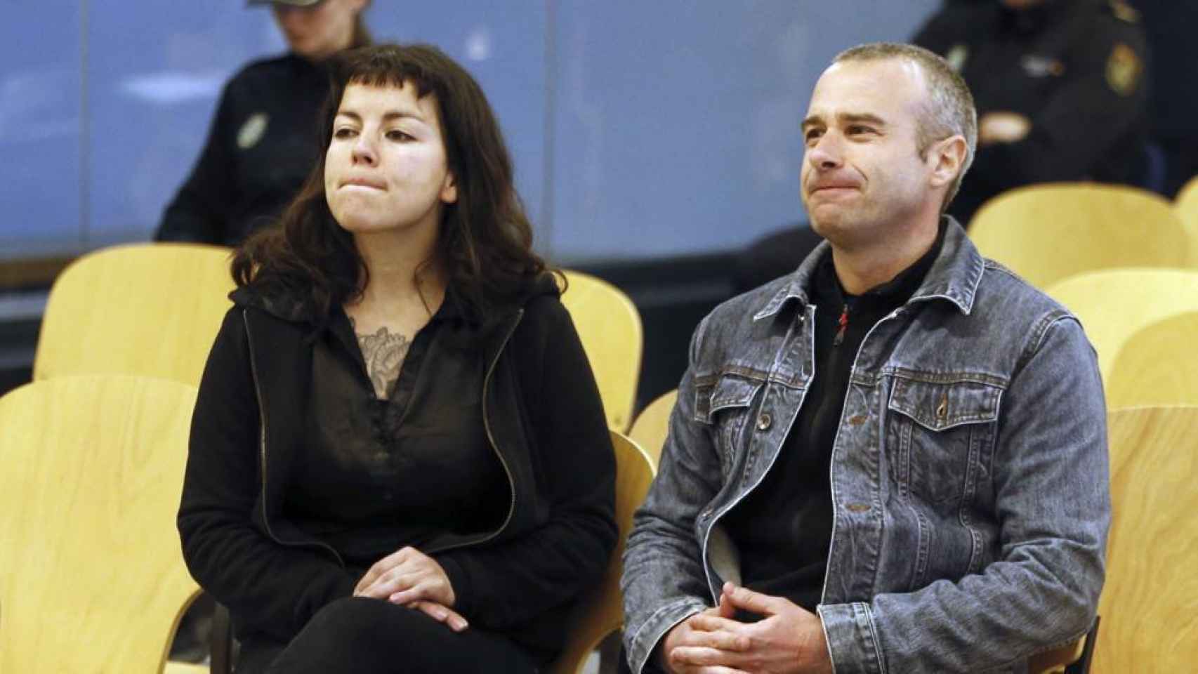 Francisco Solar y Mónica Caballero durante el juicio