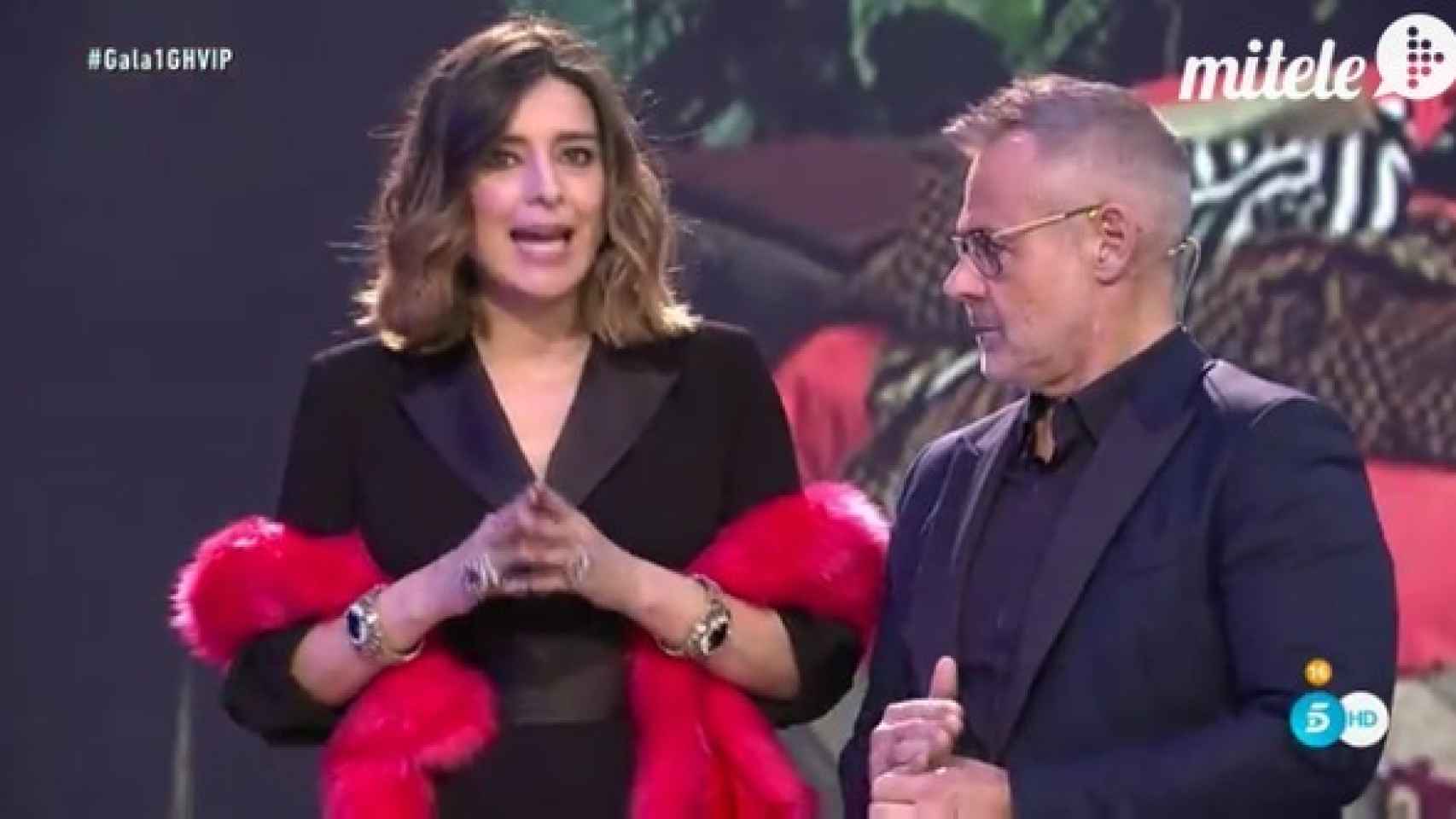 Sandra Barneda co presentadora y Jordi González, presentador de GH Vip
