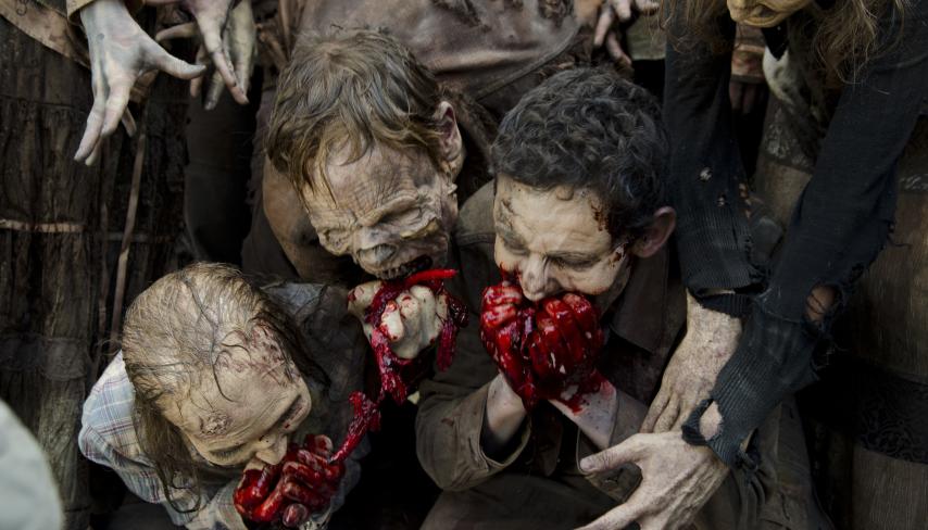 Una imagen de la sexta temporada de The walking dead.