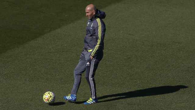 Zinedine Zidane, en un entrenamiento.
