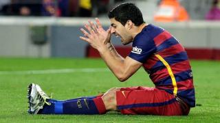 Luis Suárez se lamenta en el partido ante el Real Madrid.