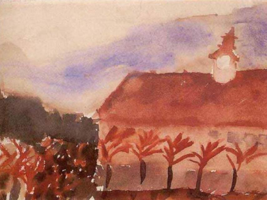 Uno de los dibujos de los niños de Terezín.