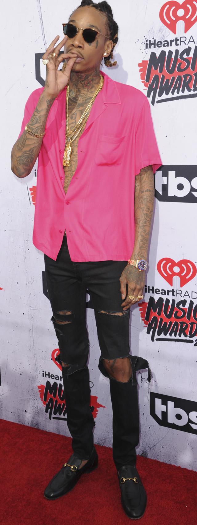 Wiz Khalifa en el photocall de los iHeart Radio