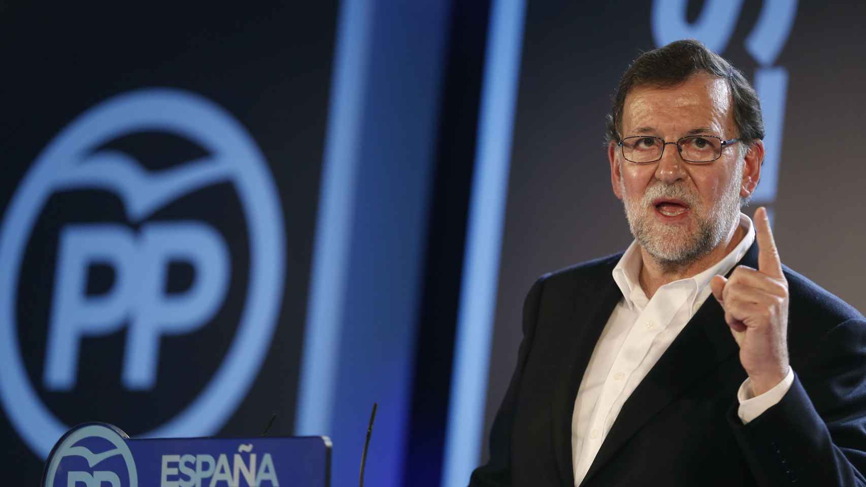 Mariano Rajoy en su mitin de este sábado en Barcelona.