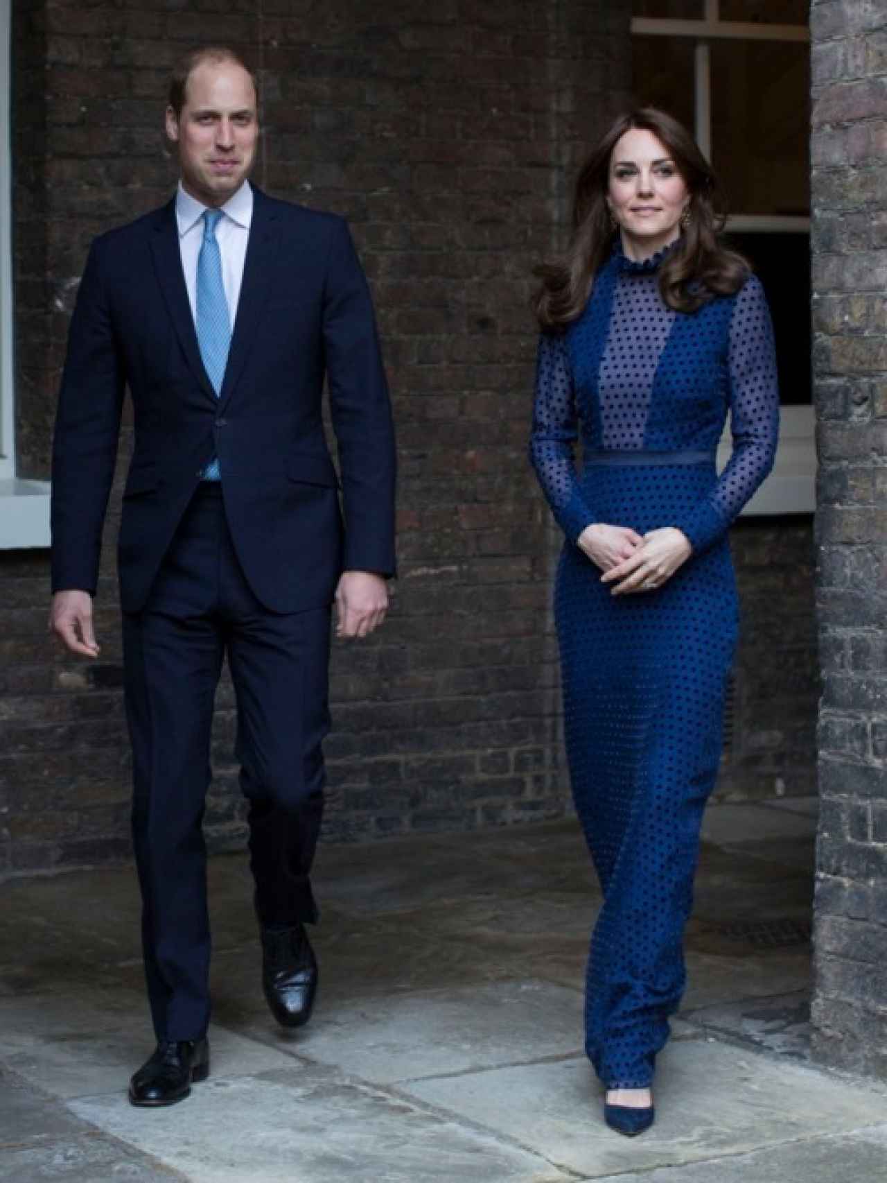 Kate y Guillermo de Cambridge en la recepción en el Palacio de Kensington