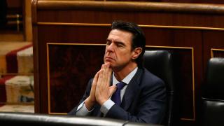 El ministro de Industria en funciones, José Manuel Soria, en su escaño, al inicio del pleno este miércoles.