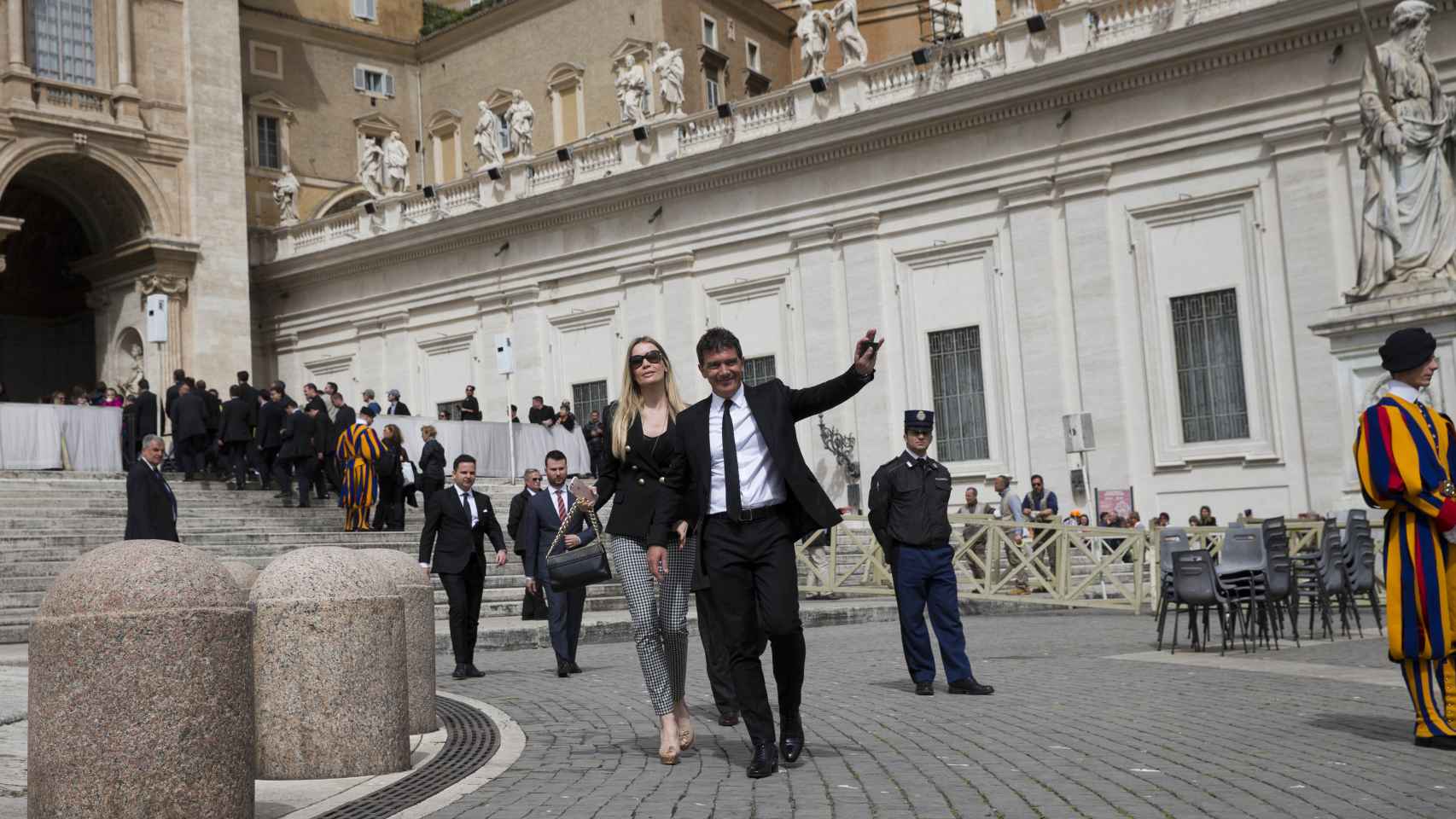 La pareja esta disfrutando de su estancia en Roma
