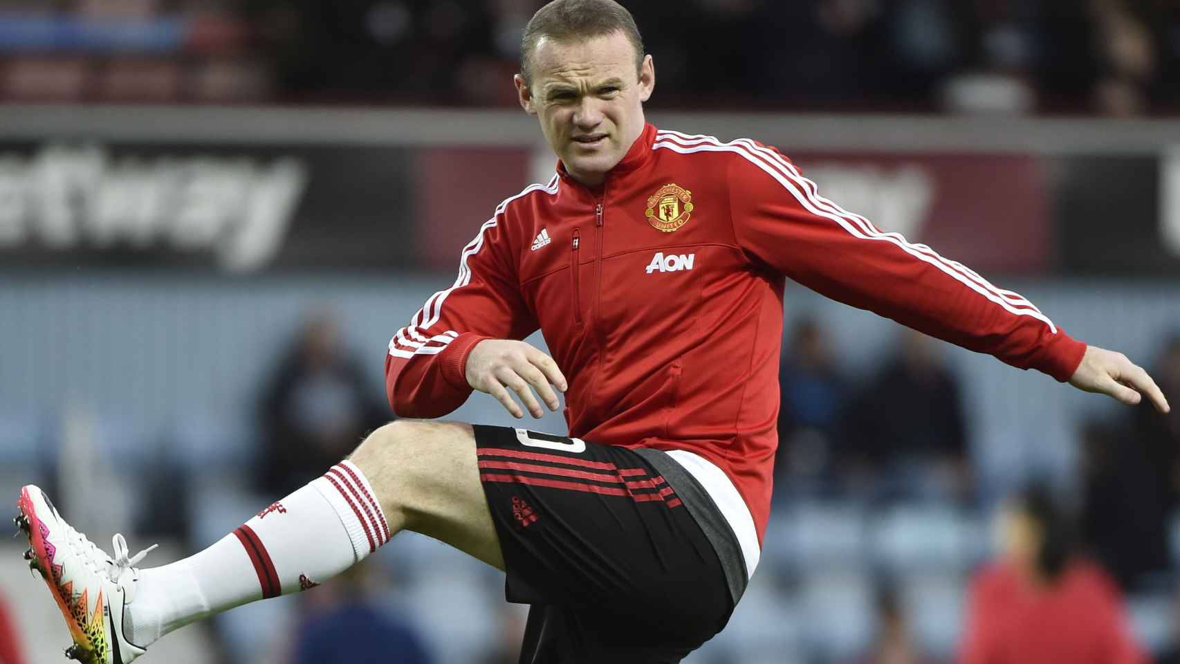 Wayne Rooney, durante un entrenamiento con el United.