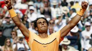 Rafa Nadal celebra su victoria ante Murray.