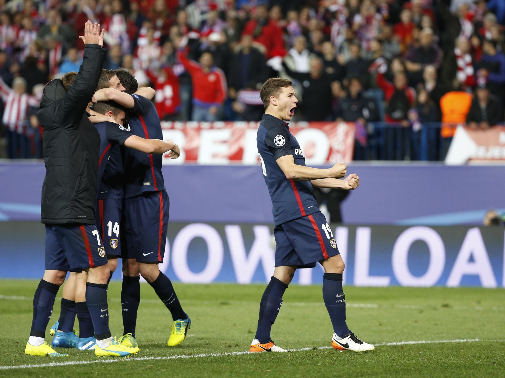 Lucas celebra el pase a semifinales de la Champions.