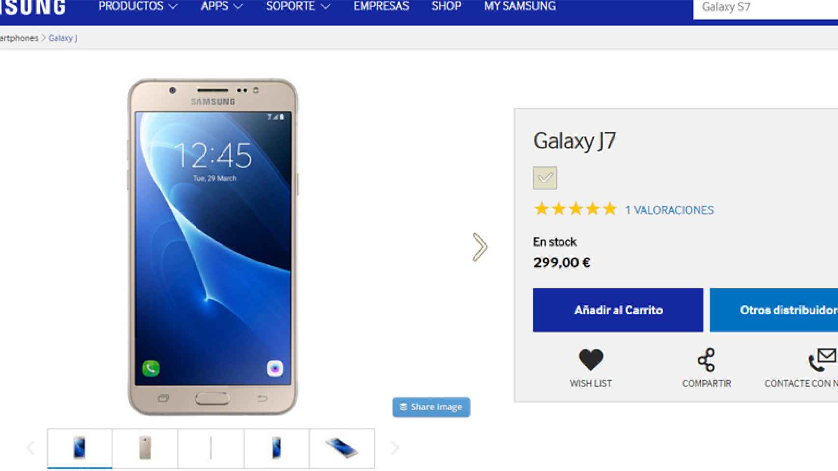 El Samsung J7 de 2016 ya está a la venta
