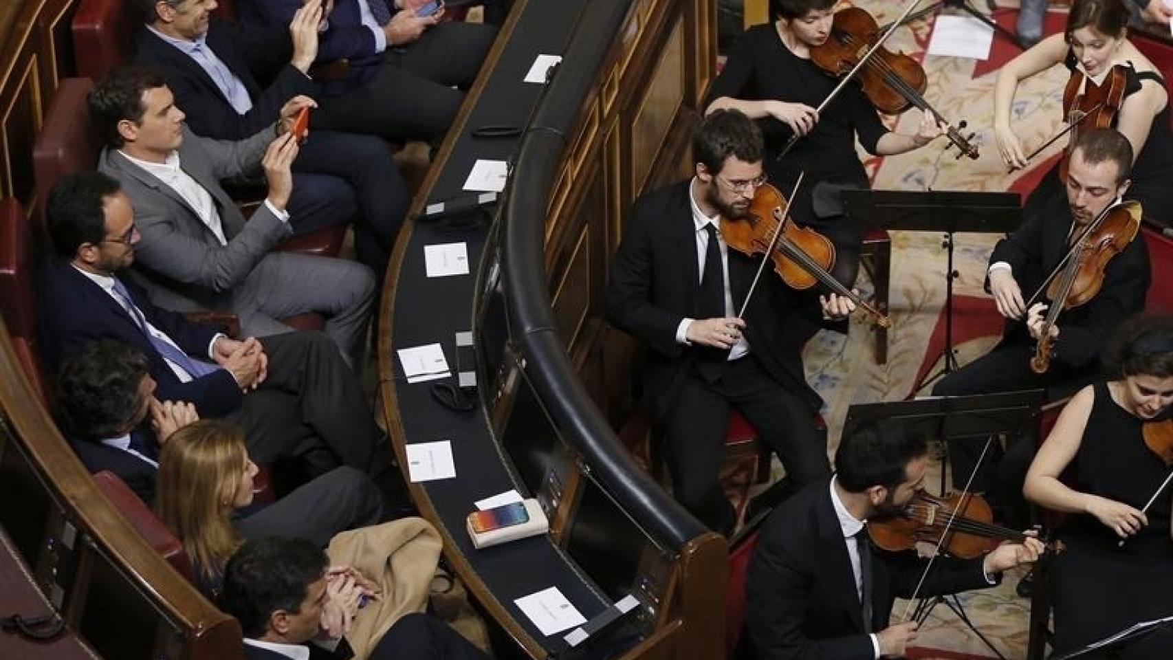 La orquesta en el Hemiciclo.