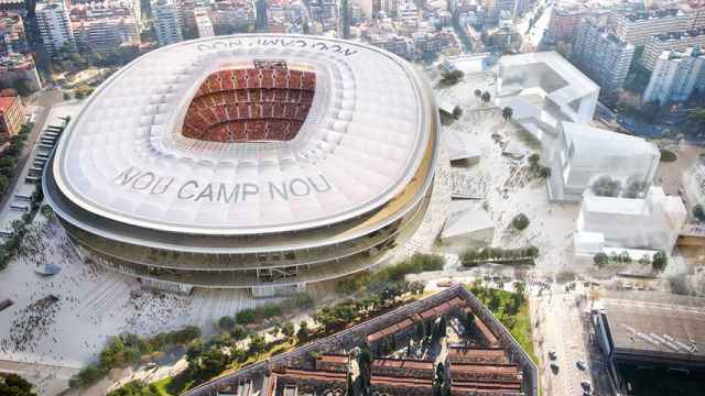 Vista aérea del nuevo Camp Nou.