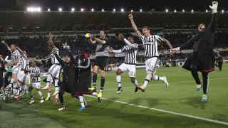 La Juventus celebra su victoria contra la Fiorentina