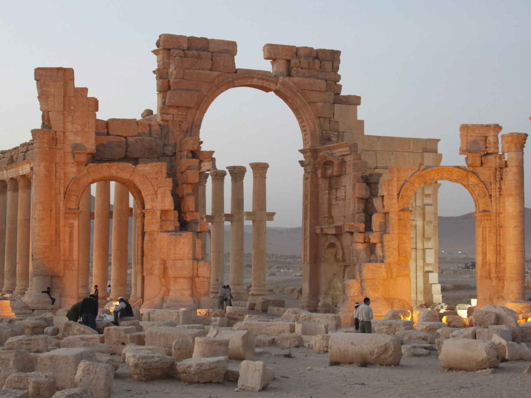 El templo de Ball Shamin, ahora totalmente destruido en la ciudad de Palmira.